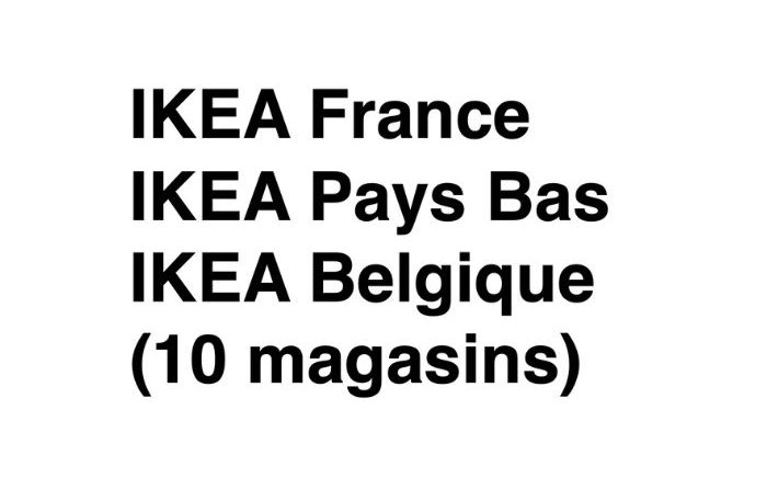 10 magasins chez IKEA France, Pays-Bas et Belgique font confiance à CLOSE THE GAP AND MORE 